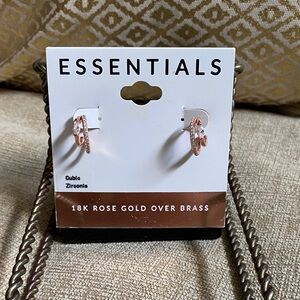 Essentials 18K Rose Gold Over Brass Earrings